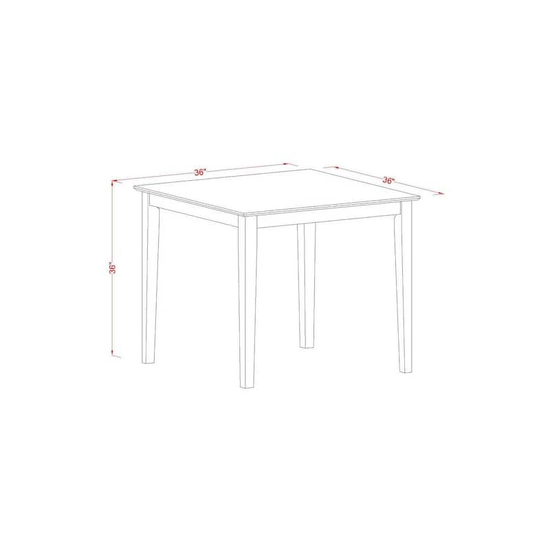 Kitchen Counter Table Set - 5 Piece Dining Set with Chairs - 36x36 Inch - Modern Design