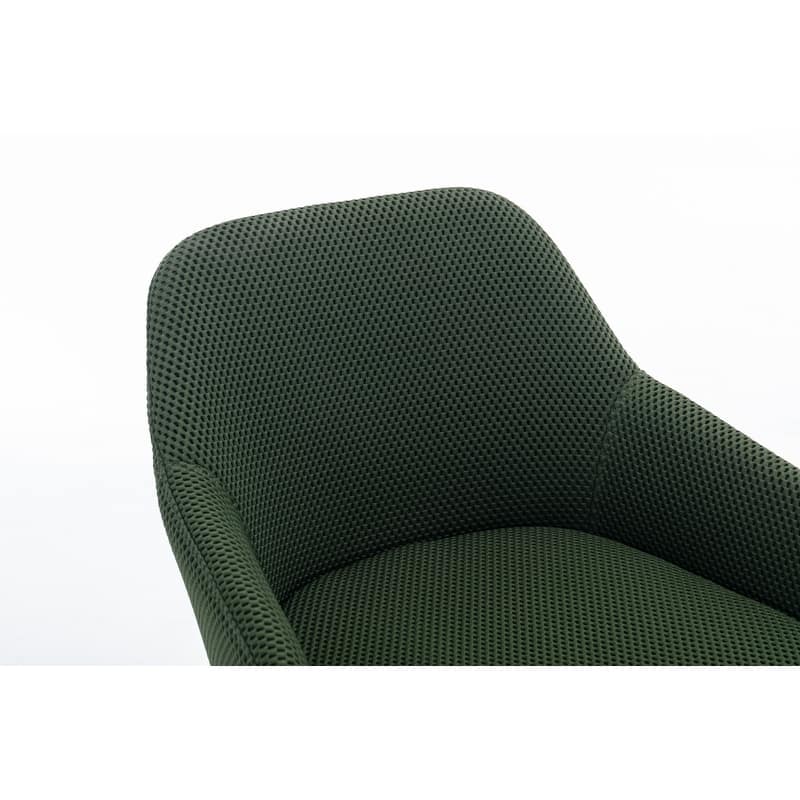 360°Swivel Home Office Chair With Adjustable Height and Gold Metal Base