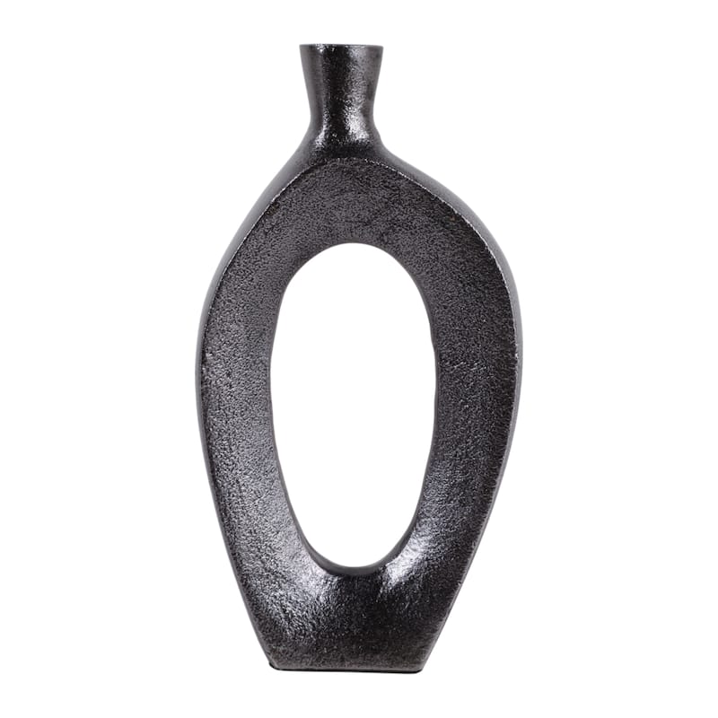 Modern Metal Open Cut Out Bud Vase - Tall Flower Vase