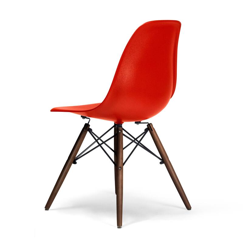Paris-2 Side Chairs with Walnut Legs (Set of 2)