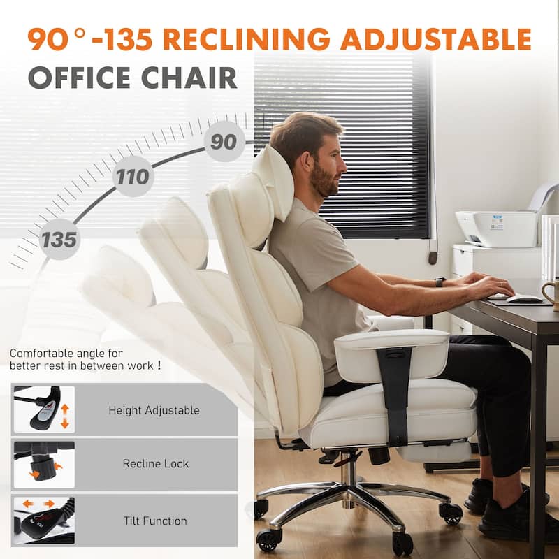 Ergonomic PU Leather Office Chair