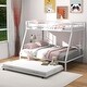 preview thumbnail 3 of 17, Costway Twin Over Full Metal Slats Bunk Bed Frame with Trundle, Guard