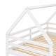 preview thumbnail 8 of 12, Twin over Twin House Bunk Kids Bed with Ladder, Low Bunk Design for Safety, Solid Pine Wood Frame, Ideal for Bedroom, White