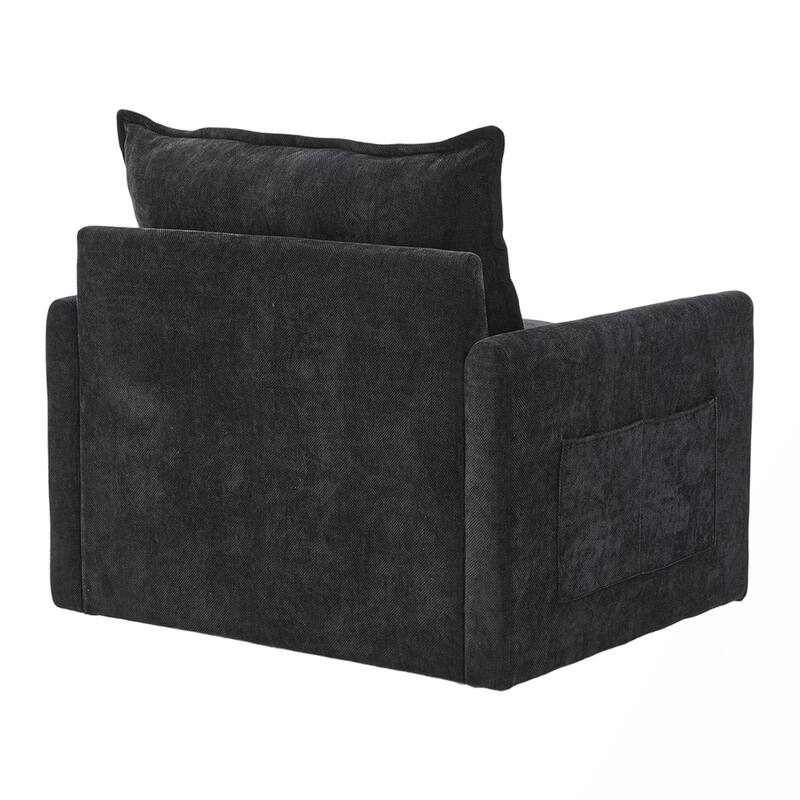 Chenille Swivel Accent ArmChair