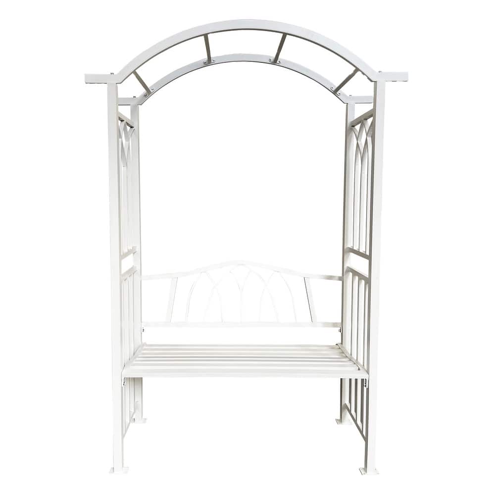 Aluminum Garden Arch with 2-Seater Bench