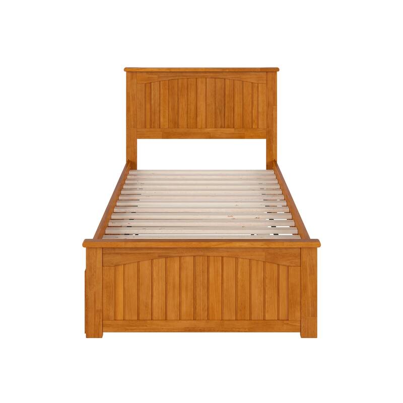 Nantucket Solid Wood Platform Bed with Matching Footboard & Twin Trundle