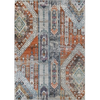 Barcelona Mayan Rust Aztec Area Rug - Bed Bath & Beyond - 35449976