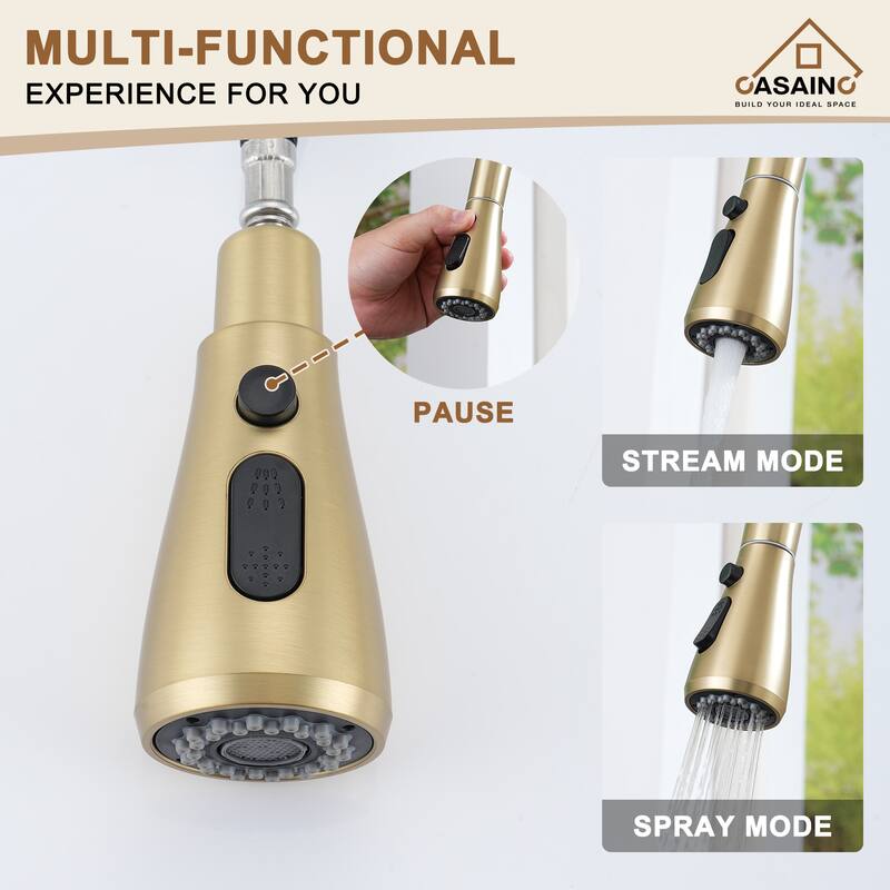 Single Handle Pull Down Sprayer Kitchen Faucet