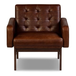 Poly & Bark Herstal Full-Grain Genuine Italian Leather Lounge Chair