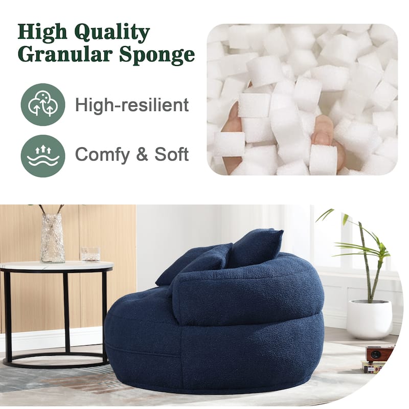 Indoor circular wide sofa and lazy sofa chair