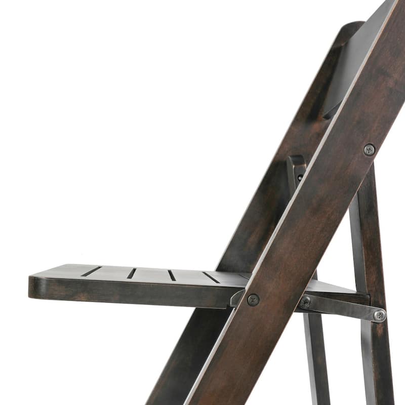 2PK Comm. Grade Solid Wood Portable Folding Dining Chair - 17.5"W x 18"D x 31.25"H