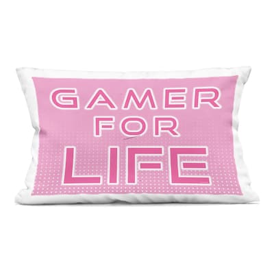 Stupell Pink Gamer For Life Decorative Printed Throw Pillow Design by Yass Naffas Designs