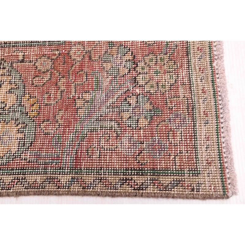 ECARPETGALLERY Hand-knotted Antalya Vintage Dark Red Wool Rug - 9'0 x 12'2