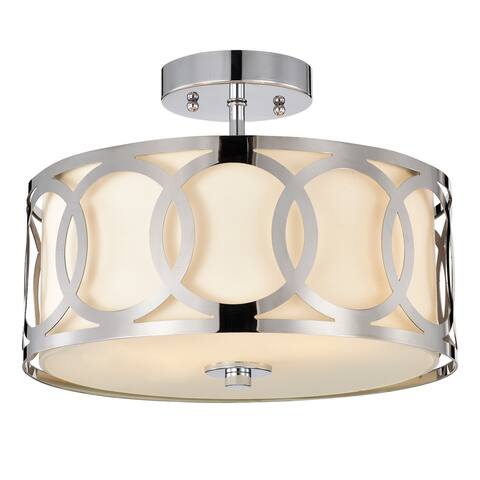 2-light Semi-Flush Mount