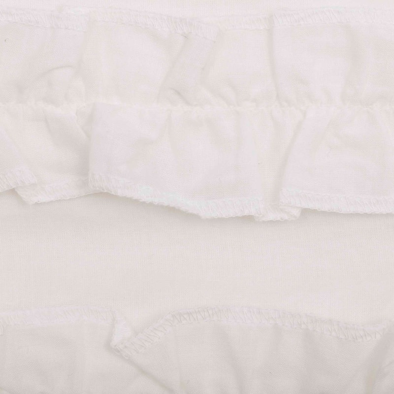 White Ruffled Sheer Petticoat Panel Set of 2 84x40 - Panel 84x40
