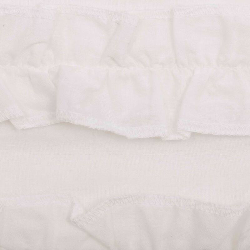 White Ruffled Sheer Petticoat Valance 16x72 - Valance 16x72