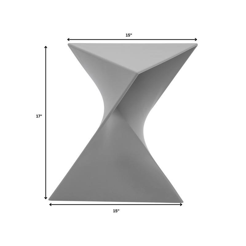 Randolph Modern Indoor Lightweight Side Table with Triangular Curved Design Accent End Table for Home Living Room or Bedroom