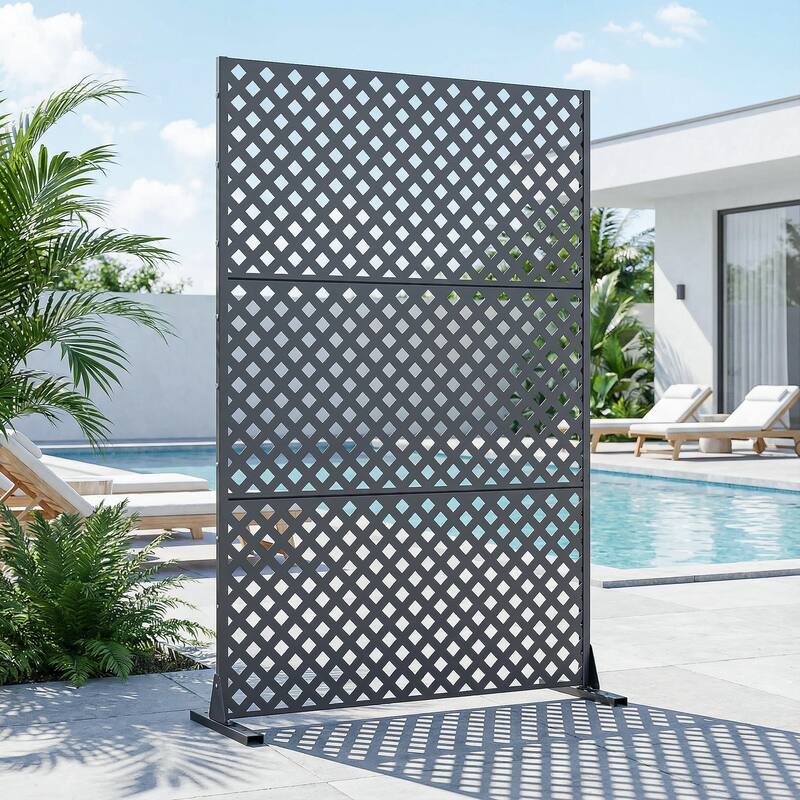 Outdoor Rectangle Privacy Screens Metal Screen Fence Panel