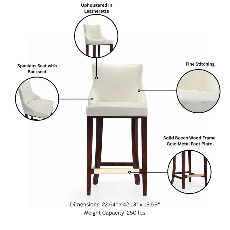 Manhattan Comfort Modern Shubert Upholstered Barstool