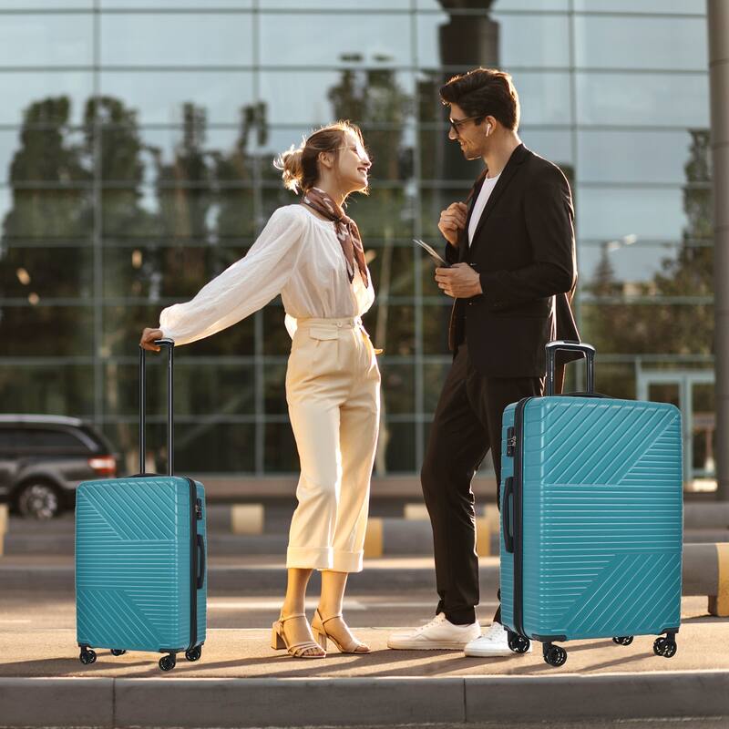 3 Piece Hardshell Luggage Spinner 8 Wheels Suitcase Sets (20"24"28")