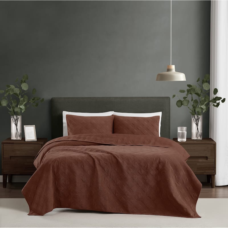 Brooklyn Loom Corduroy Pinsonic 3 Piece Quilt Set