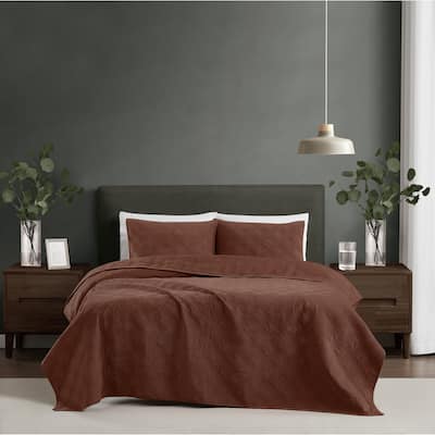 Brooklyn Loom Corduroy Pinsonic 3 Piece Quilt Set