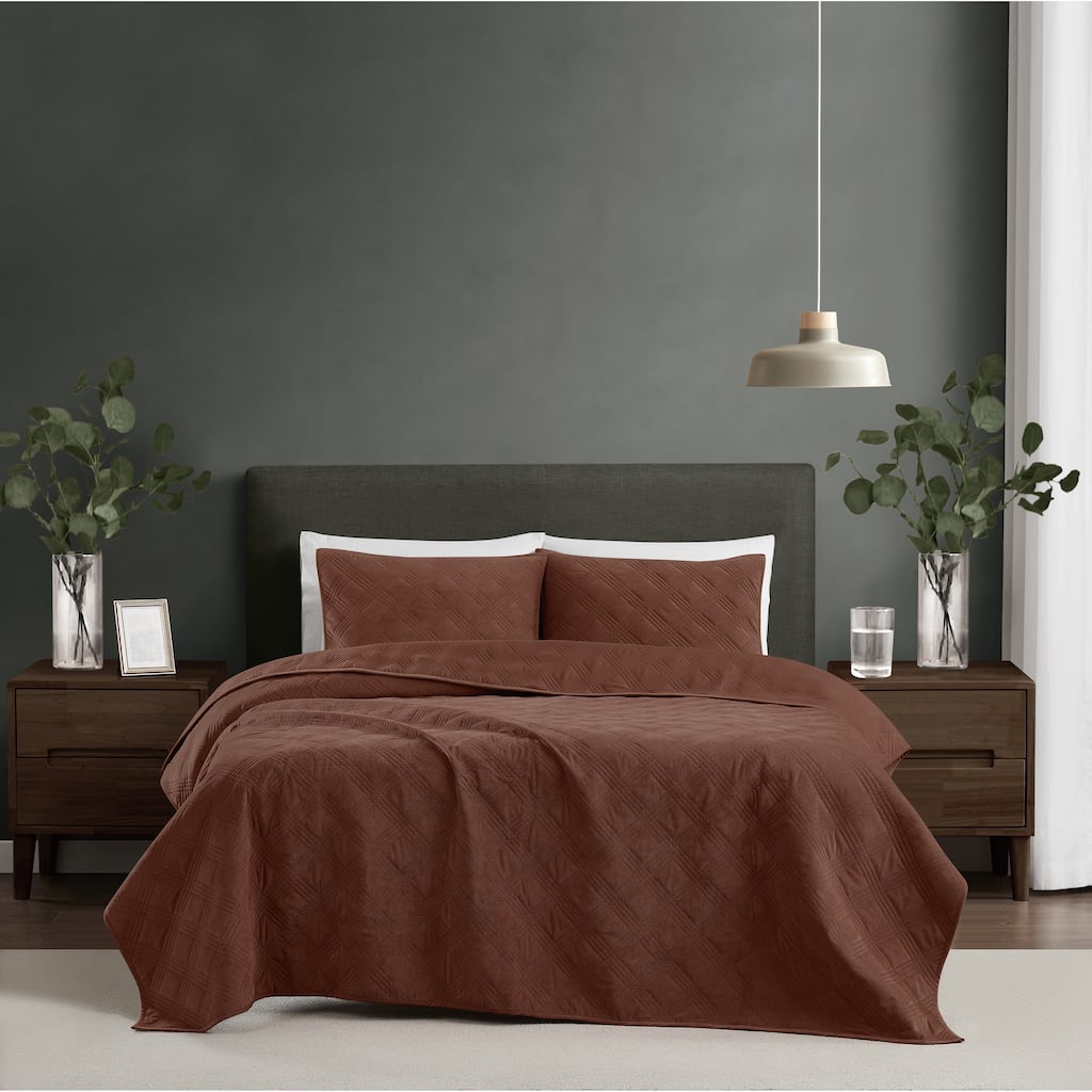 Brooklyn Loom Corduroy Pinsonic 3 Piece Quilt Set