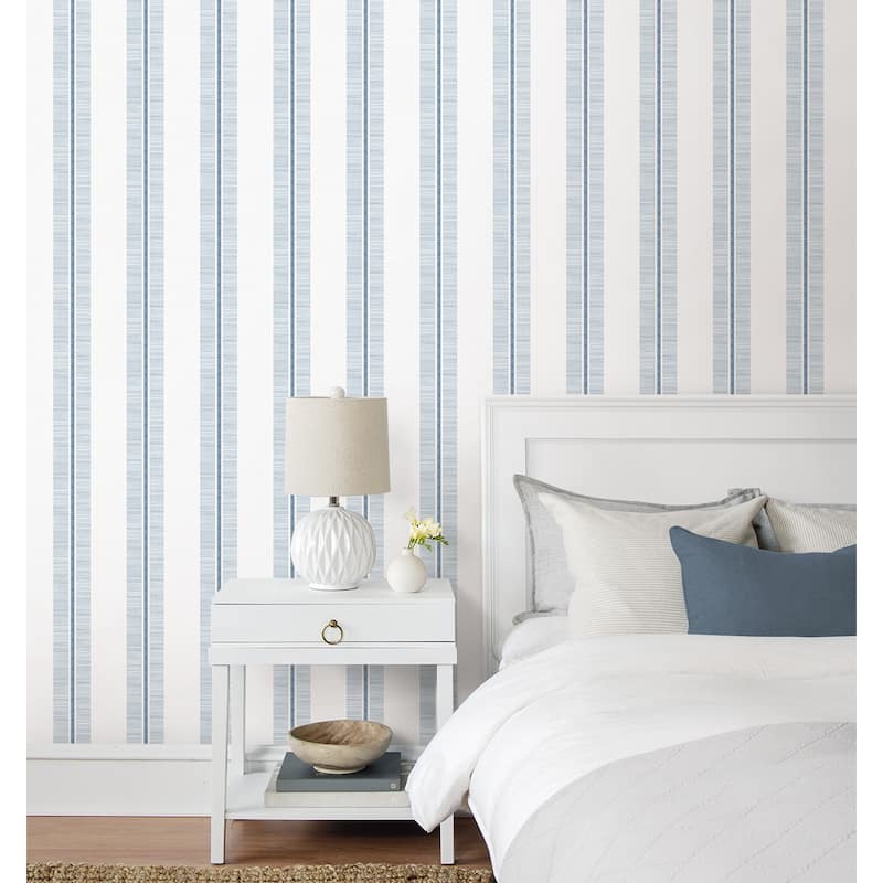 NextWall Beach Towel Stripe Peel and Stick Wallpaper - 27 in. W x 18 ft. L