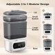 preview thumbnail 4 of 9, 4-in-1 Electric Baby Bottle Sterilizer Dryer LED Touch Screen 6 bottles Multi-Function - 13 inch