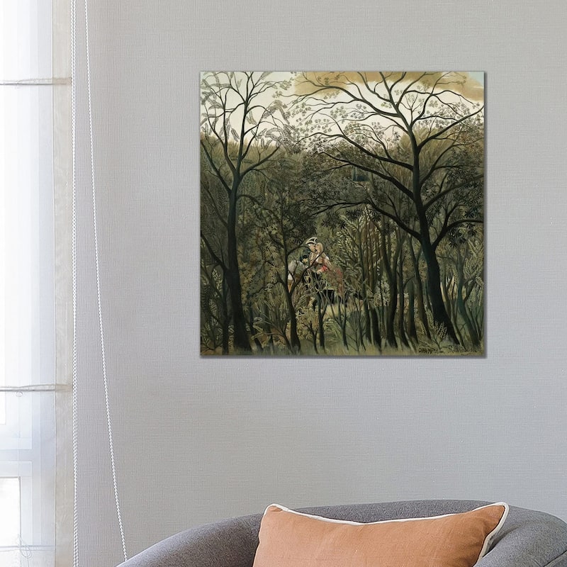 iCanvas "Rendezvous In The Forest, 1889" by Henri Rousseau Canvas Print - 26x26x1.5