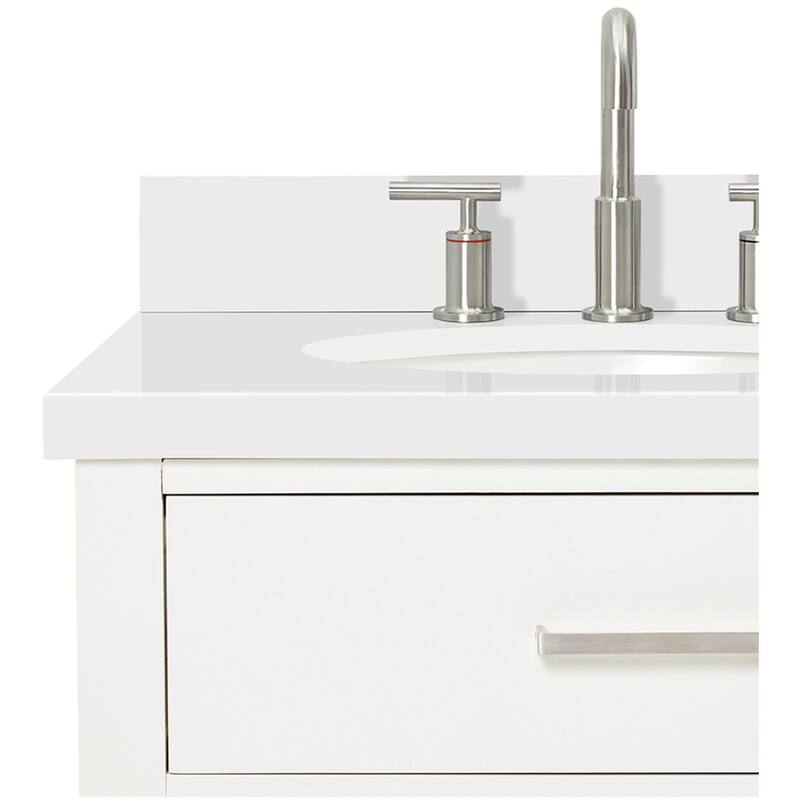 Ariel H061DWQOVO Bristol 61" Free Standing Double Oval Basin Vanity
