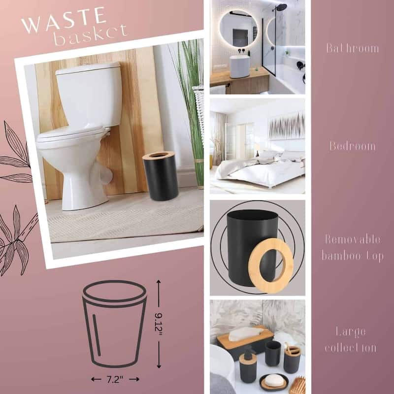 Padang Bathroom Accessories Set Bamboo