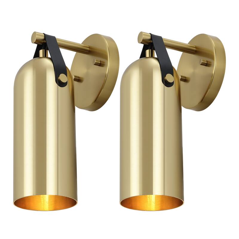 SAFAVIEH Lighting Ranya 6-inch Downward Light Wall Sconce with Bulbs (Set of 2) - 5.5 In. W x 5.1 In. D x 12 In. H - 6Wx5Dx12H