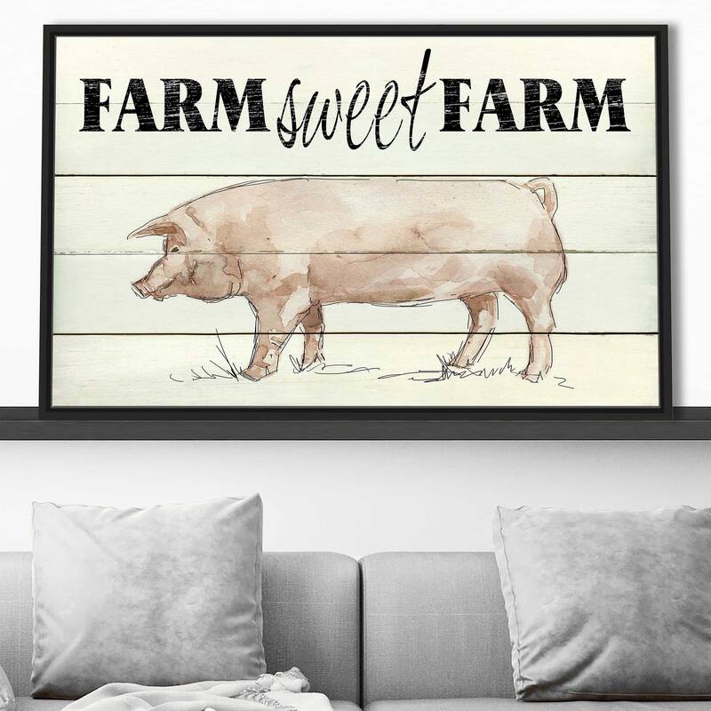 "Farm Sweet Farm" by Carol Robinson Print on Floating Canvas