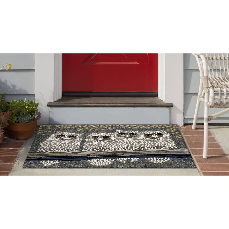 Liora Manne Frontporch Owls Indoor/Outdoor Rug