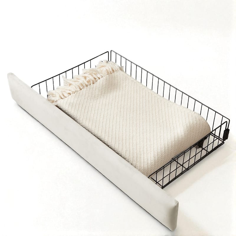 Twin Size Upholstered Platform Sofa Bed with Velvet Cushions and 2 Storage Drawers, Convertible Daybed Frame