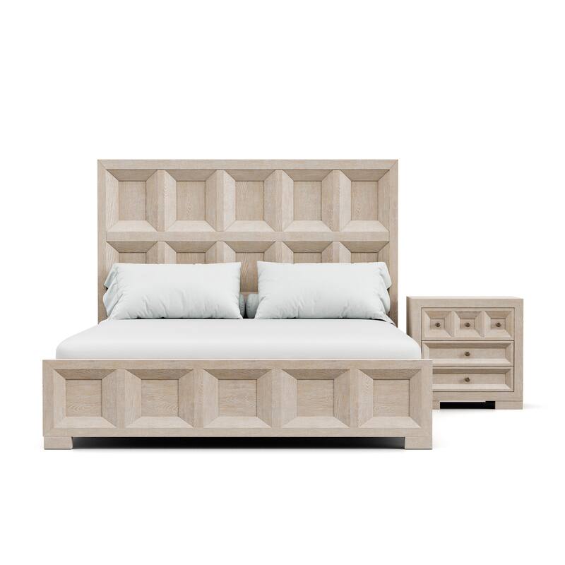 Furniture of America Durem Modern Classic 2-Piece Wood Panel Bedroom Set