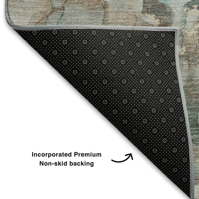 Premium Washable Super Soft Contemproary Rugged Mayfield Rug