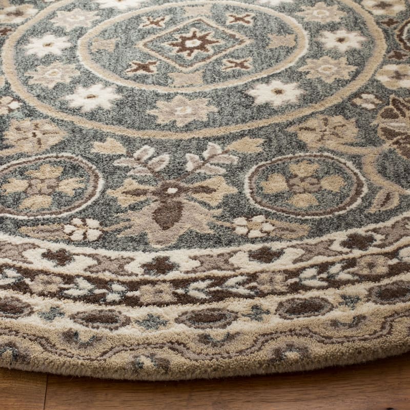 SAFAVIEH Handmade Bella Jakoba Modern Floral Wool Rug