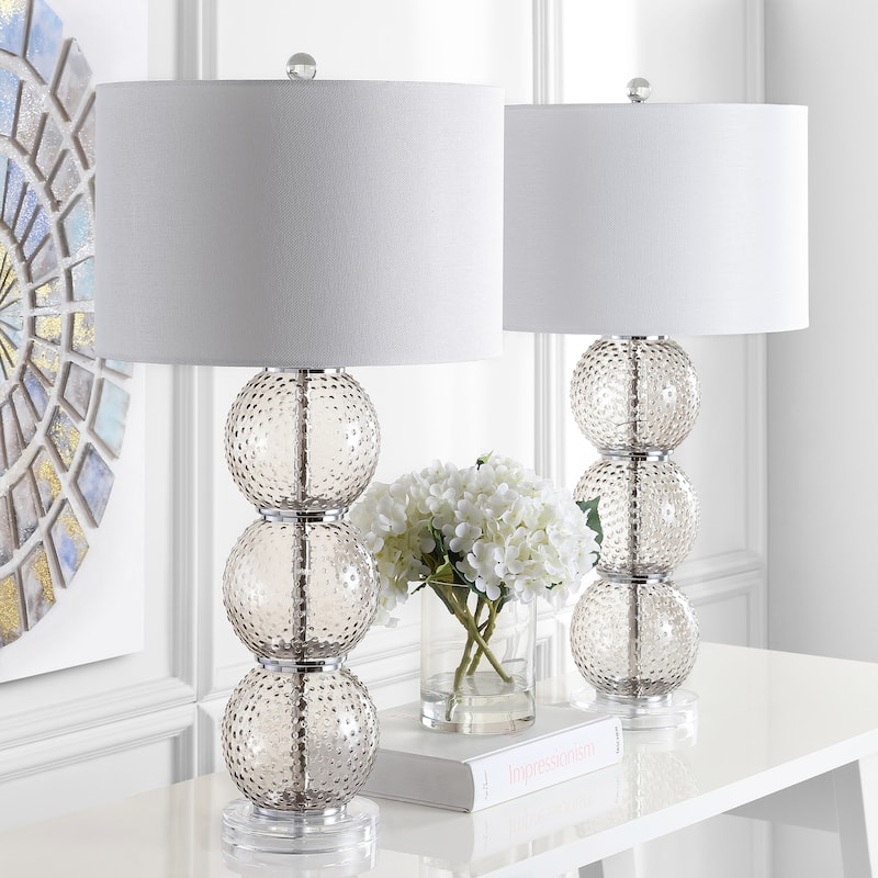 SAFAVIEH Lighting Noella 29-inch Glass Table Lamp (Set of 2) - 15Wx15Dx29H