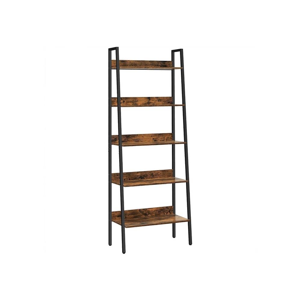 Ladder Shelf, 5-Tier Bookshelf, Freestanding Storage Shelves, for Home Office, Living Room Bedroom Kitchen, Steel Frame