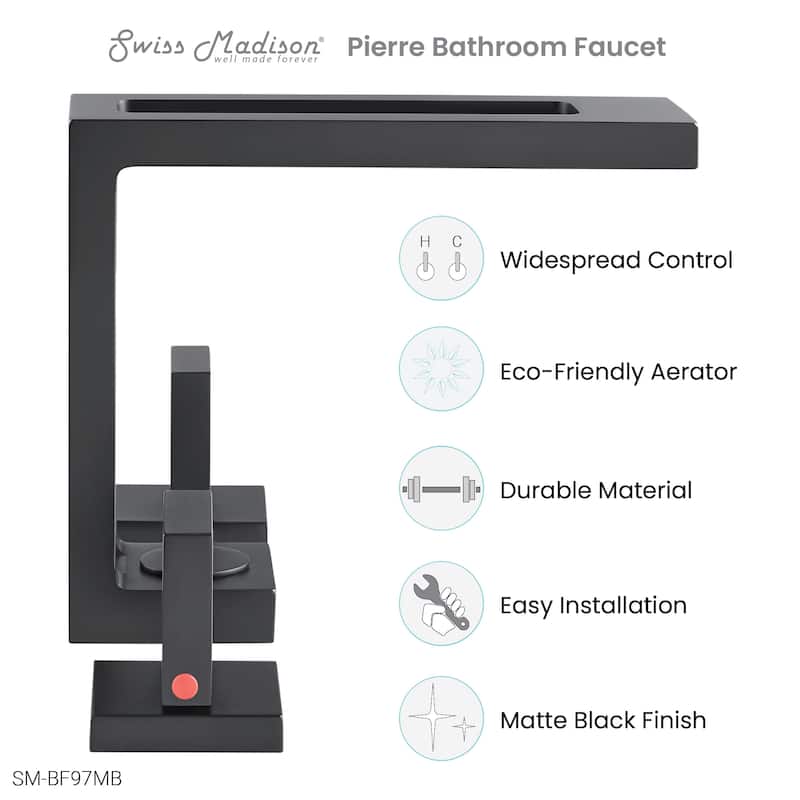 Pierre Widespread, Double Handle, Bathroom Faucet