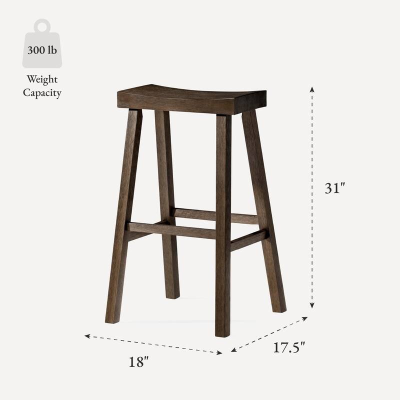 Maven Lane 31" Vincent Bar Height Kitchen Stool