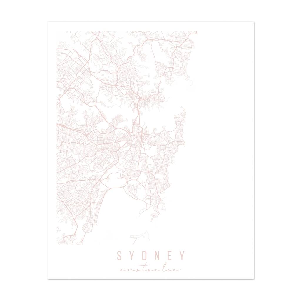 Sydney Australia Maps Minimal Art Print/Poster