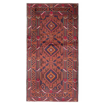 ECARPETGALLERY Hand-knotted Teimani Navy Wool Rug - 3'6 x 6'9