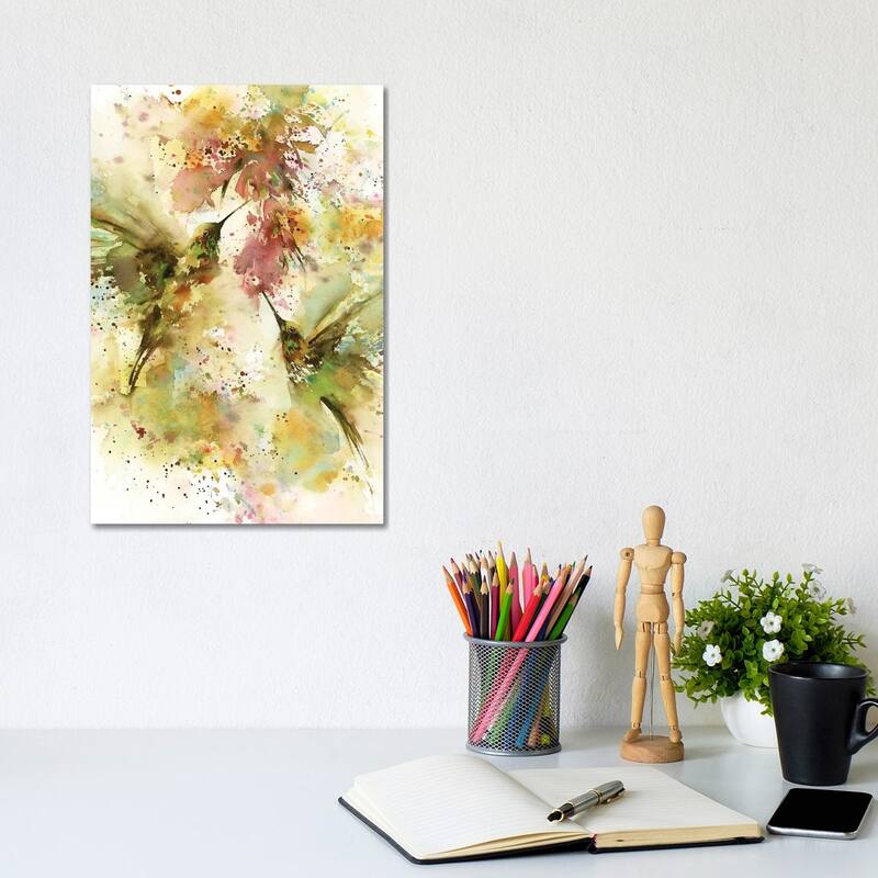 iCanvas "Summer Hummingbirds" by Sophie Rodionov Canvas Print - 12x8x0.75