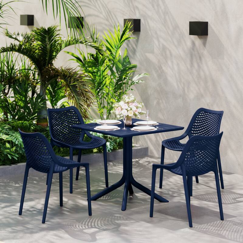 Frond and Form 4-Person Outdoor Square Dining Set