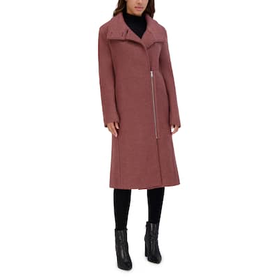 Andrew Marc Geller Wool Blend Asymmetrical Zip Coat