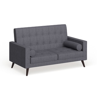 Rodekro Mid-century Style Fabric Loveseat