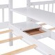 preview thumbnail 29 of 28, Minimalist Design Full-Over-Twin-Twin Bunk Bed with 3 drawers,Shelves, Wardrobe and Mirror,Store Books,Display Decorations